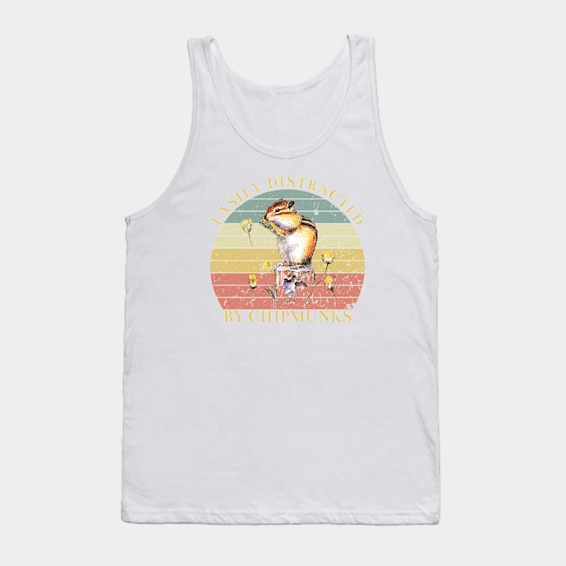 Easily Distracted By Chipmunks Tank Top by HobbyAndArt